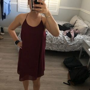 Basic cranberry dress
